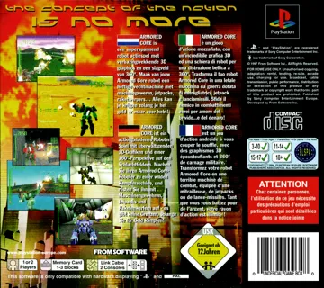 Armored Core (US) box cover back